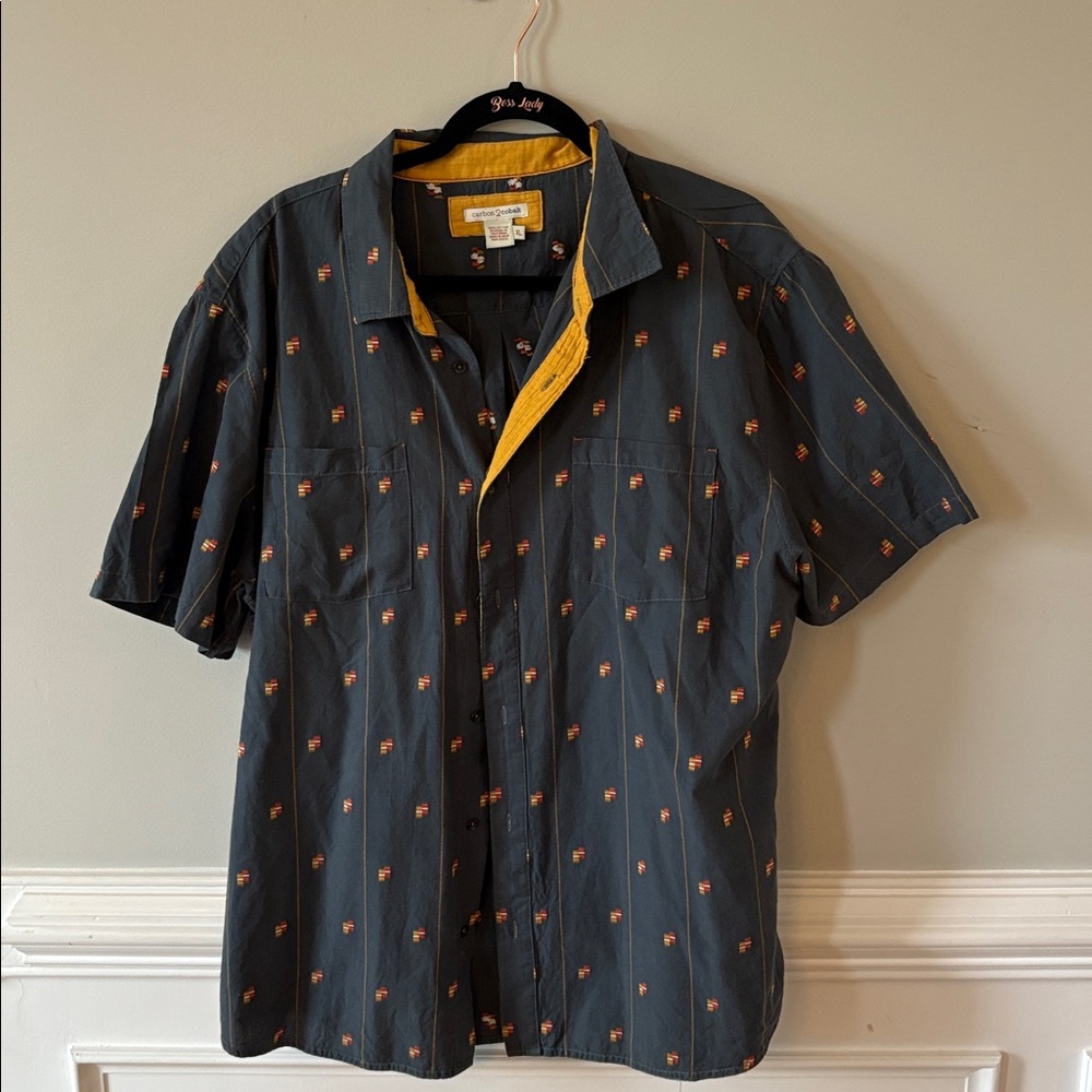 Carbon2Cobalt Slate blue with mustard yellow details cotton men’s xl